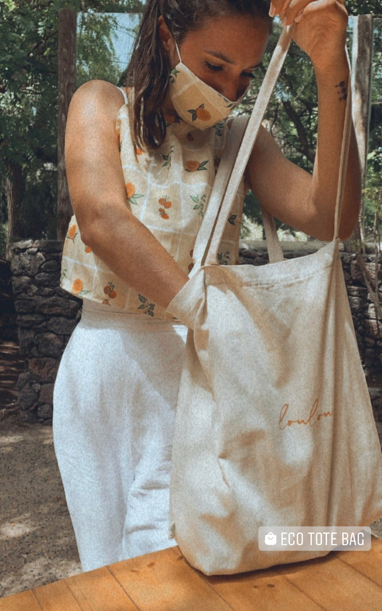 Large organic tote bag