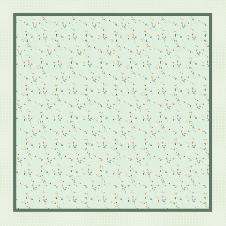 Un Romance Verde Silk Scarf