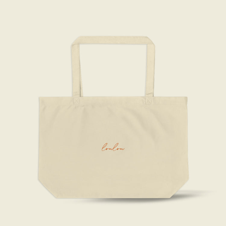 Large organic tote bag