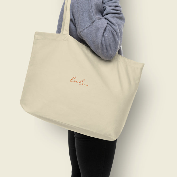 Large organic tote bag