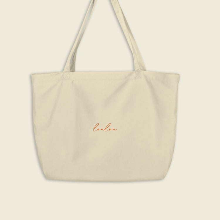 Large organic tote bag