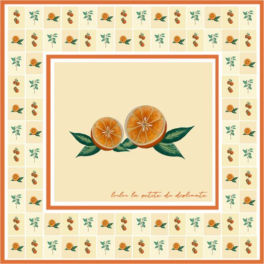 Orange Silk Foulard